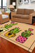 Kids Cactus Pattern Rug Black and Green Polyester Rug Washable Pet Friendly Non-Slip Area Rug for Child's Bedroom