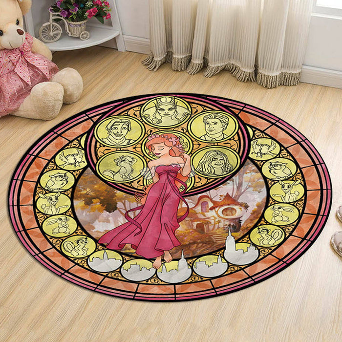 Unique Cartoon Character Pattern Rug Multicolor Kids Rug Polyester Pet Friendly Washable Area Rug for Nursery