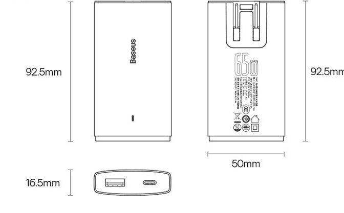 Gallium Nitride Light And Fast Charge 65W