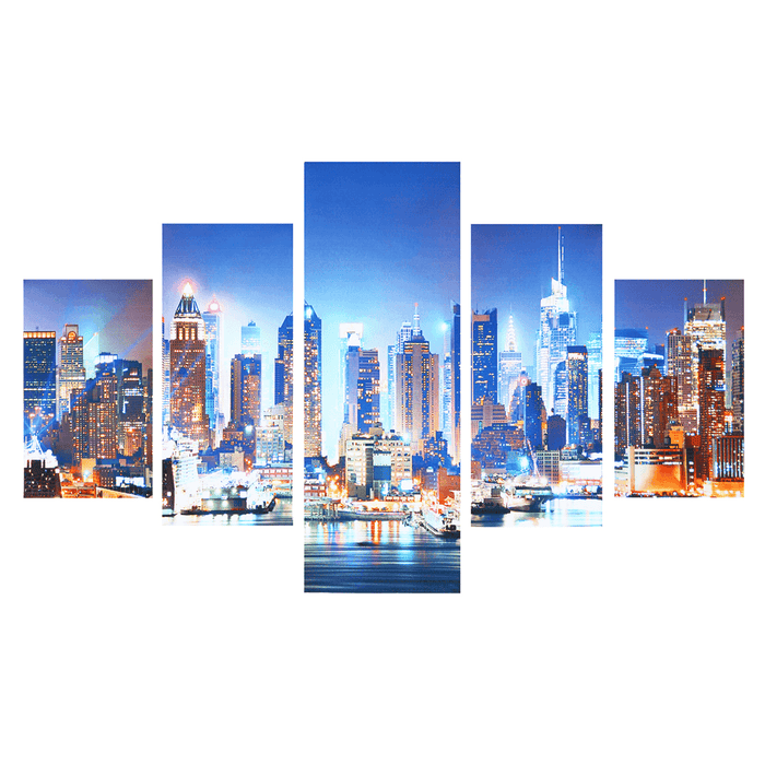 5 Panel New York City Framework Canvas Paintings for Bedroom Living Room Prints