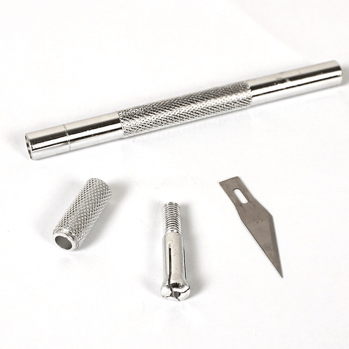 6 Blades Aluminum Carve Knife Extra Backup Sculpture Engrave Graver Cutter Muti-Funtion Carving Knife Set