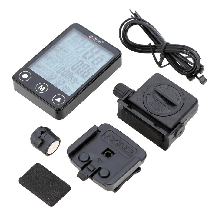 Bogeer YT-308 24 Functions Wireless Bike Computer Touch Button LCD Backlight Waterproof Speedometer