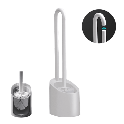 Bathroom Magnetic Cleaning Brush PP Plastic Bathroom Accessories Set Home Long Handle Shower Room Portable Toilet Brush