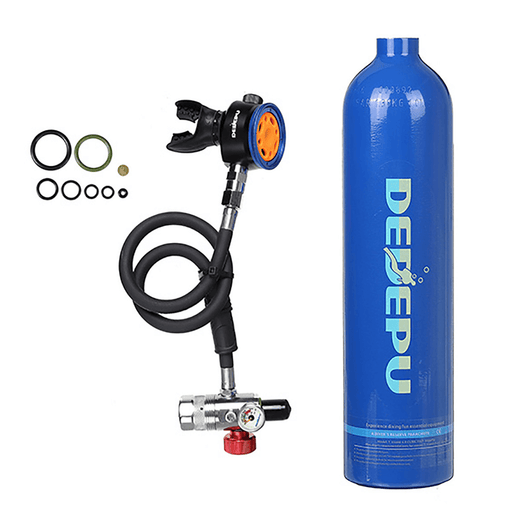 1L Oxygen Cylinder Air Tank Diving Valve Equipment Set Breathing Bottle Kit