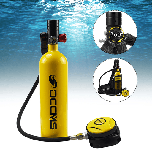 DCCMS 1L Scuba Diving Tank Set Mini Scuba Tank Dive Respirator Scuba Tank Storage Bag Travel Snorkel Underwater