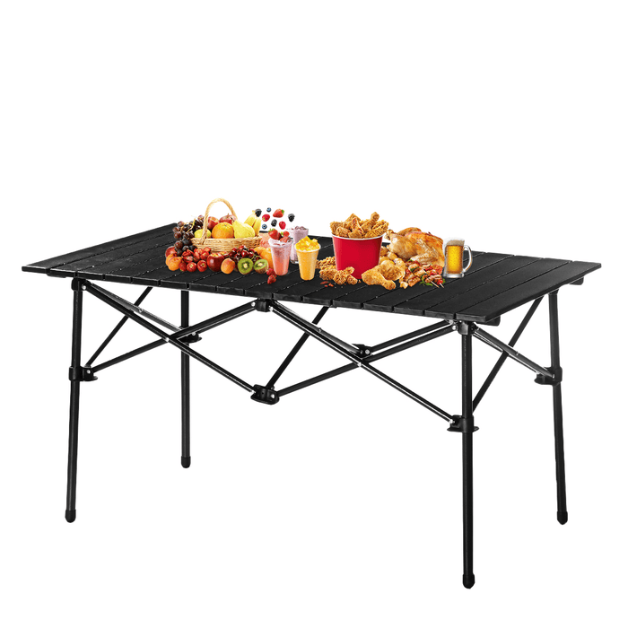 37X21.7X19.7 Inch Aluminium Aolly Folding Portable Picnictable Outdoor Camping BBQ Party with Net Bag
