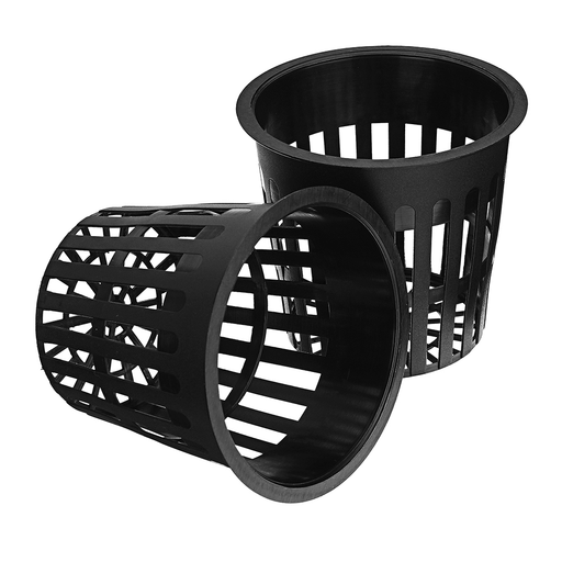 10Pcs 4.3Inch Black Mesh Pot Net Hydroponic Aeroponic Flower Container Grow Pot Cup Planting Basket