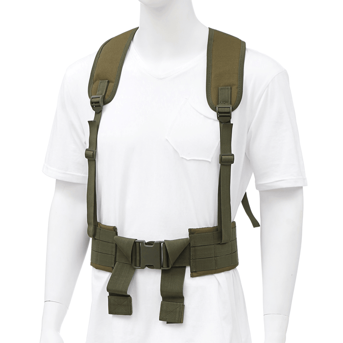 Oxford Cloth Tactical Strap Waist Belt Multifunctional MOLLE Load Girdle with Shoulder Strap