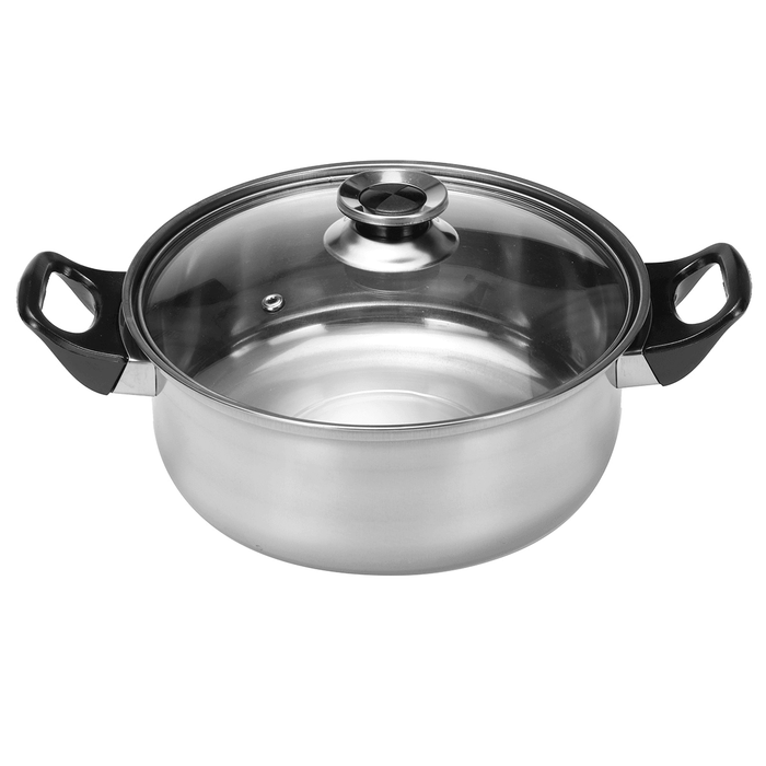 6 Pcs Cookware Set Stainless Steel Pots Frying Pan Outdoor Camping Picnic Kitchen Cooking Set