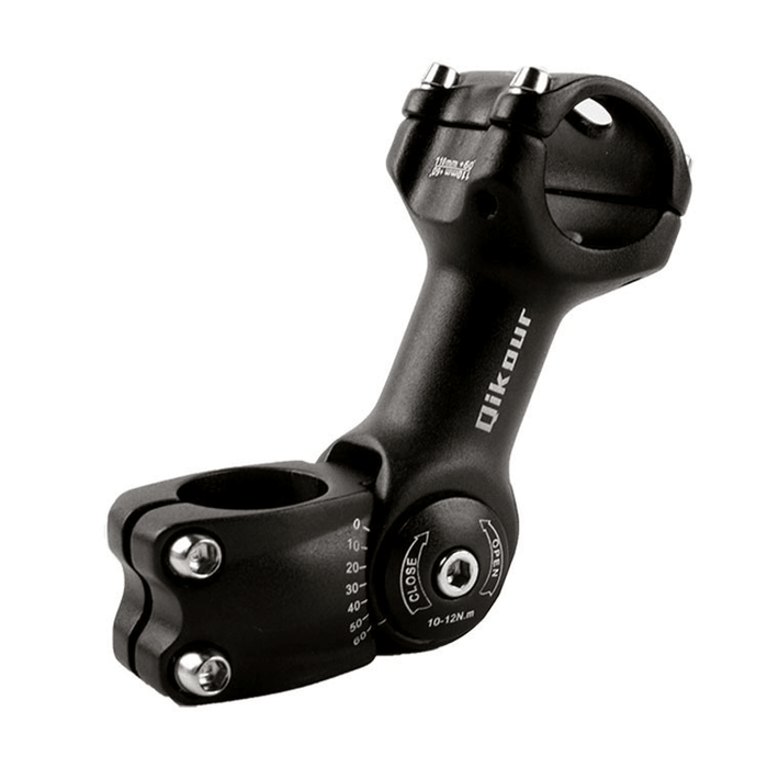 Qikour 25.4/31.8Mm 60° Adjustable Bike Stem Riser Road Mountain Bicycle Cycling Accessories