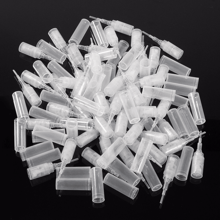 50Pcs 2Ml Empty Clear Travel Spray Bottles Transparent Plastic Perfume Atomizer