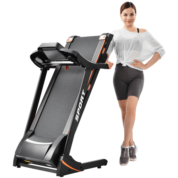 [USA Direct] 14.8Km/H 3.5HP Folding Treadmill 12 Programs Electric Running Machine Fitness Gym Home Max Load 330Lbs US Plug