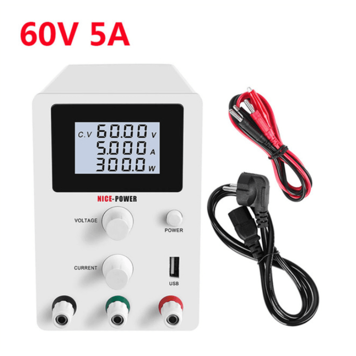 NICE-POWER R-SPS605D LCD Screen 60V 5A Adjustable Switching DC Lab Bench Power Supply Digital Regulated Modul Laboratory 110V/220V Current Stabilizer