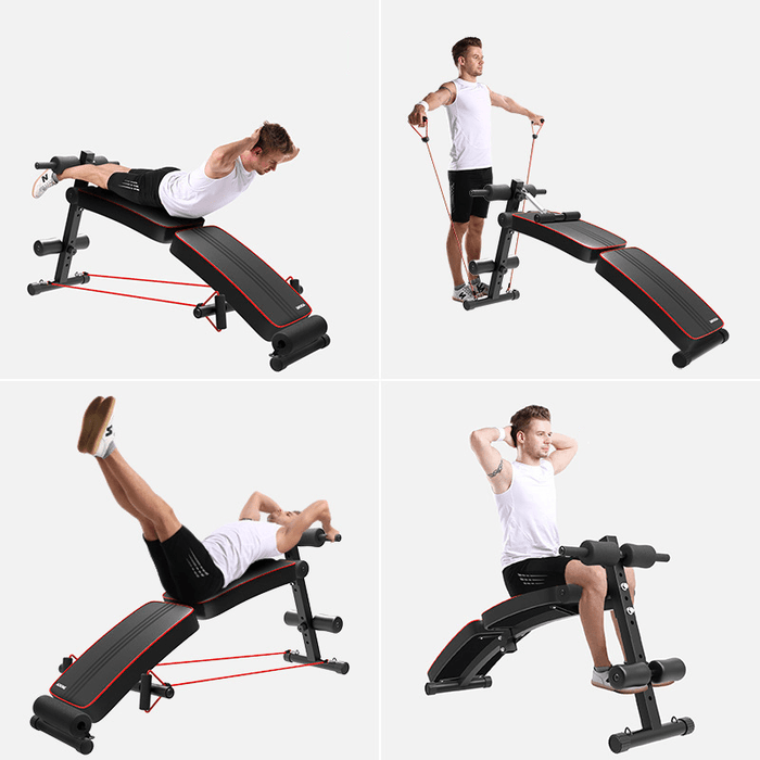 Bominfit WB4 Multifunctional Sit-Up Bench Foldable Abdominal Machine 10 Gear Adjustable Trainer Board with Pillow Home Gym Fitness Equipment