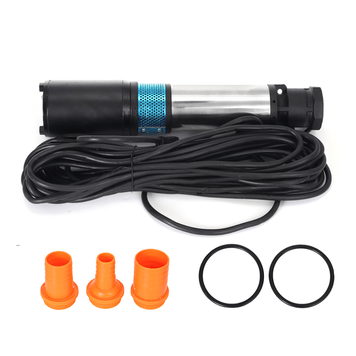 12V/24V/48V Solar DC Submersible Deep Well Pump 10 Metre Cable for Battery Car Agricultural Irrigation Water Pump