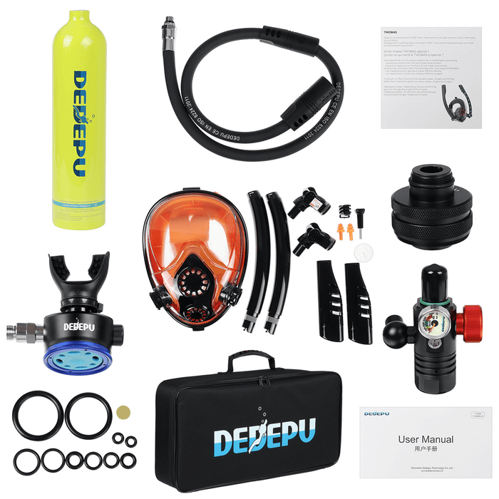 1L Diving Mini Scuba Cylinder Oxygen Tank Underwater Breath Equipment+Face Mask