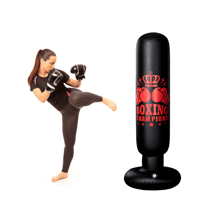 1.6M Free Standing Inflatable Boxing Punch Bag Boxing Kick Training Home Gym Fitness Tools for Adults Kids