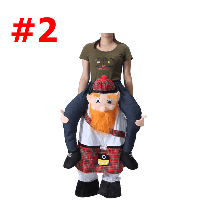 Hallowen Christmas Shoulder Carry Me Buddy Ride on a Shoulder Piggy Back Piggy Ride-On Fancy Dress Adult Party Costume Outfit