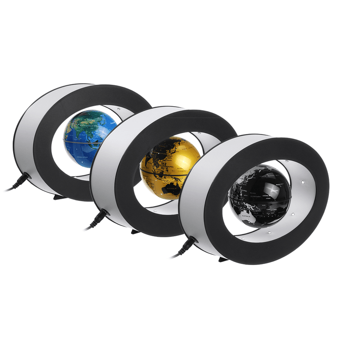 3.5" LED Lamp Magnetic Levitation Floating Globe World Map 110-220V Home Office Desktop Decor