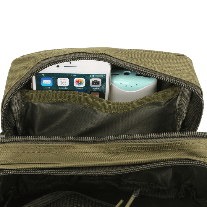 Multifunctional Tactical Waist Pack with Zip Abrasion-Resistant and Waterproof Adjustable Outdoor Camping Cycling Travel Hunting Storage Bag