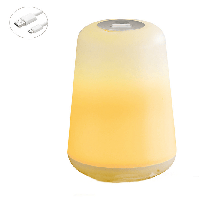 1W USB Night Light Bedside Lantern Plastic 60LM Two Modes Camping Lamp Table Desk LED