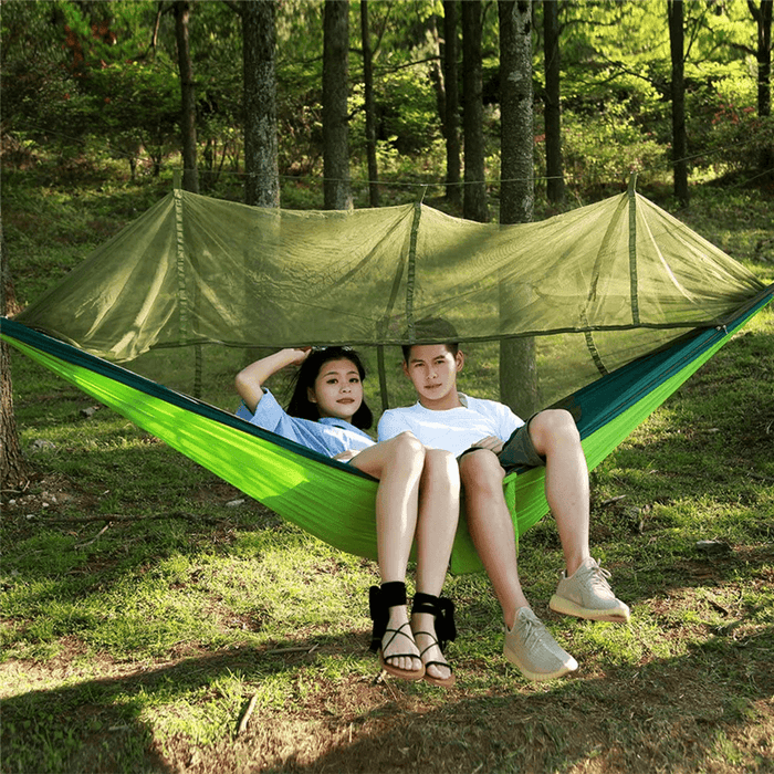 Ipree® 1-2 Person Camping Hammock+Mosquito Net Mesh+Rain Tarp Cover Sleeping Bed Swing Chair Outdoor Hunting Climbing