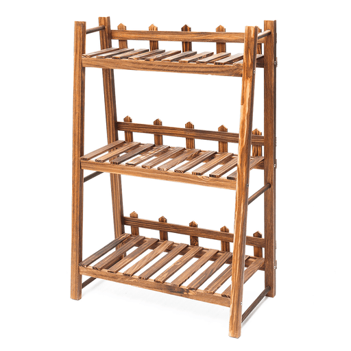 Heavy Duty Wood 3 Tier Plant Stand Shelf Indoor Outdoor Flower Pot Rack Holder Rack