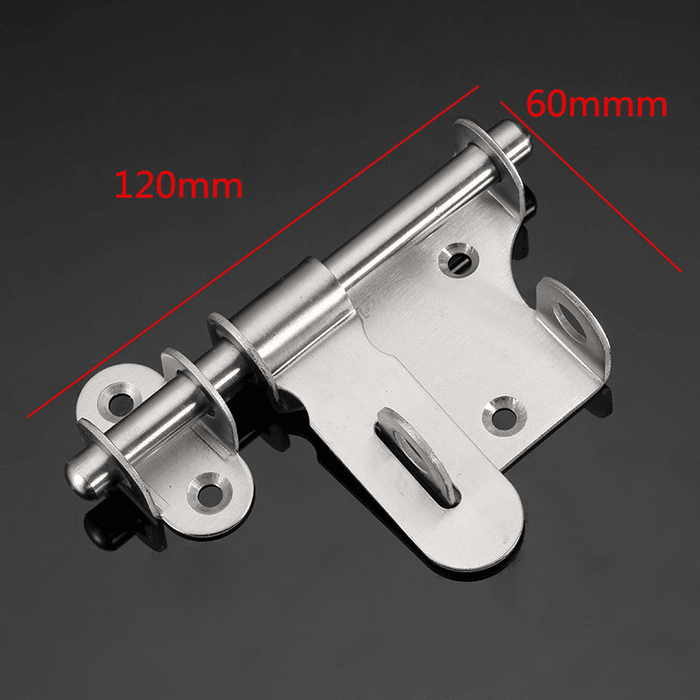 Stainless Steel Left and Right Latches Sliding Lock Security Door Latch with Screws