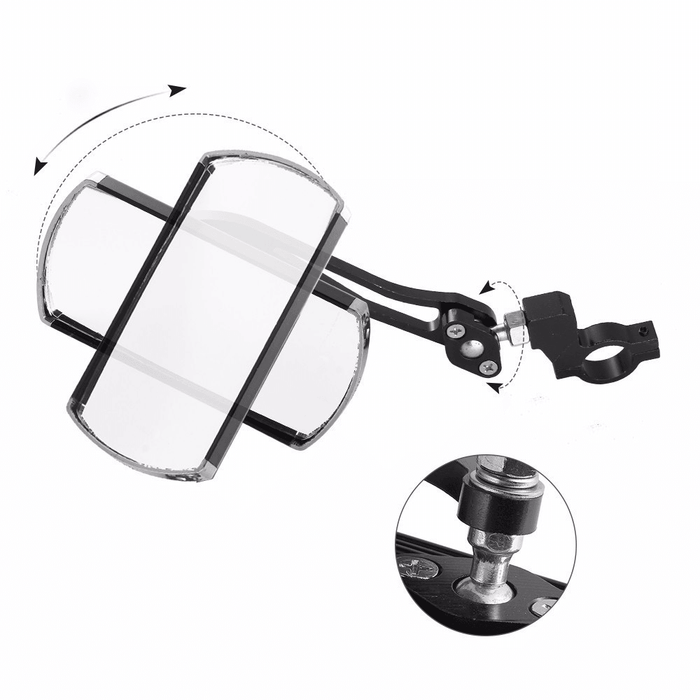 1 Pair Bike Rear View Mirror 360° Rotation Flexible Wide Angle Bicycle Safety Back Sight Reflector for Road Motorcycle Bicycle