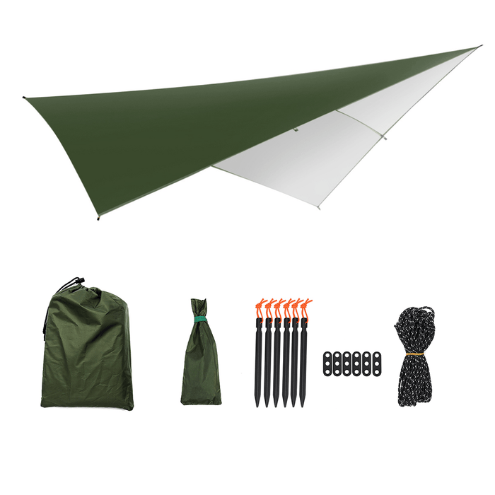 Outdoor Tent Sunshade Portable Hammock Rain Fly Waterproof Tent Tarp Camping Backpacking Tarp