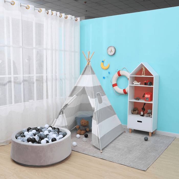 130Cm/160Cm Kids Portable Play Tents Teepee Tipi Play House Children Baby Cotton Canvas Indian Pretend Playhouse Boys＆Girls Gifts