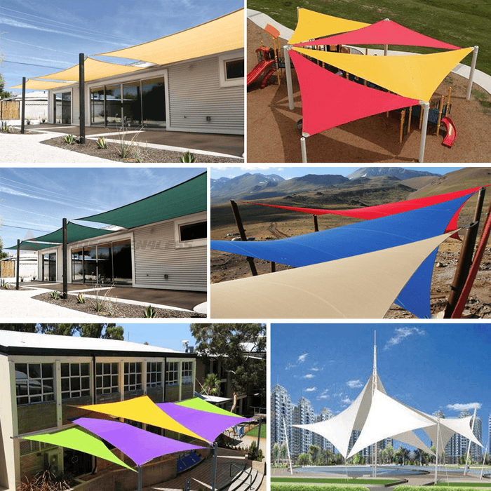 300D 160GSM Sun Shade Sail Waterproof UV Garden Patio Awning Canopy Tent Sunshade Shelter Square Rectangle