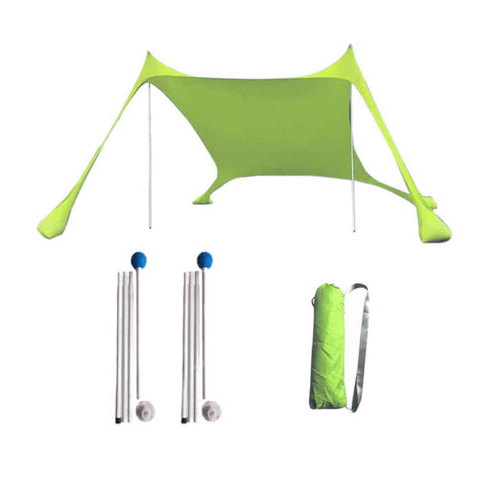 210X210X160Cm Family Beach Sunshade Lightweight Anti-Uv Sun Shade Tent with Sandbag Anchors for Parks & Outdoor Camping