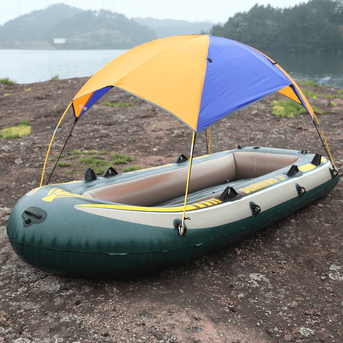 2/3/4 Person Inflatable Boat Dinghy Awning Fishing Shade Cover Sun Canopy Folding Sunshade Tent Rain Shelter Boat Accessories