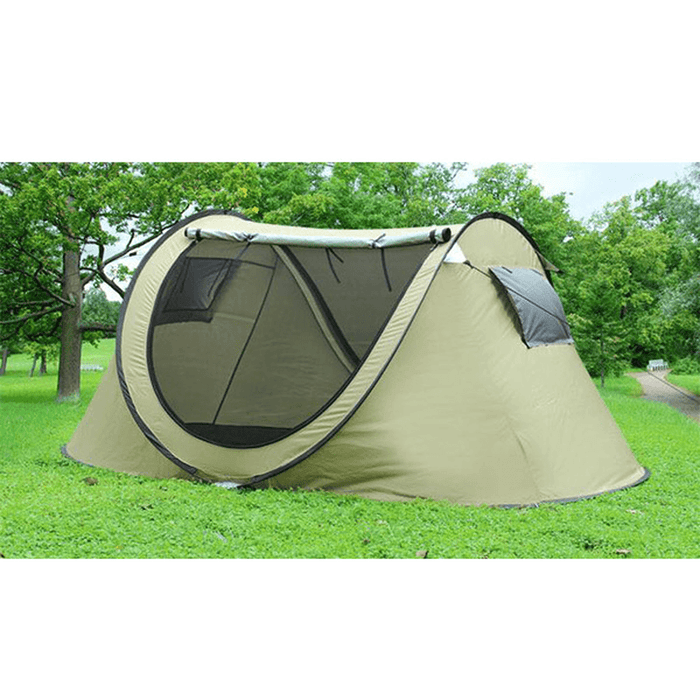 Outdoor 3-4 Persons Camping Tent Automatic Open Waterproof Single Layer Sunshade Canopy