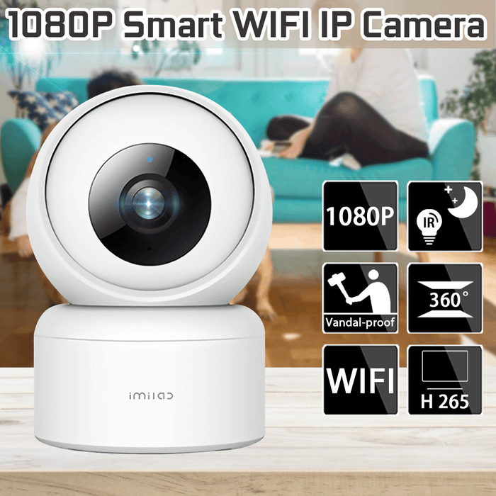 IMILAB C20 1080P Smart Home IP Camera Work with Alexa Google Assistant H.265 360° PTZ AI Detection WIFI Security Monitor Cloud Storage