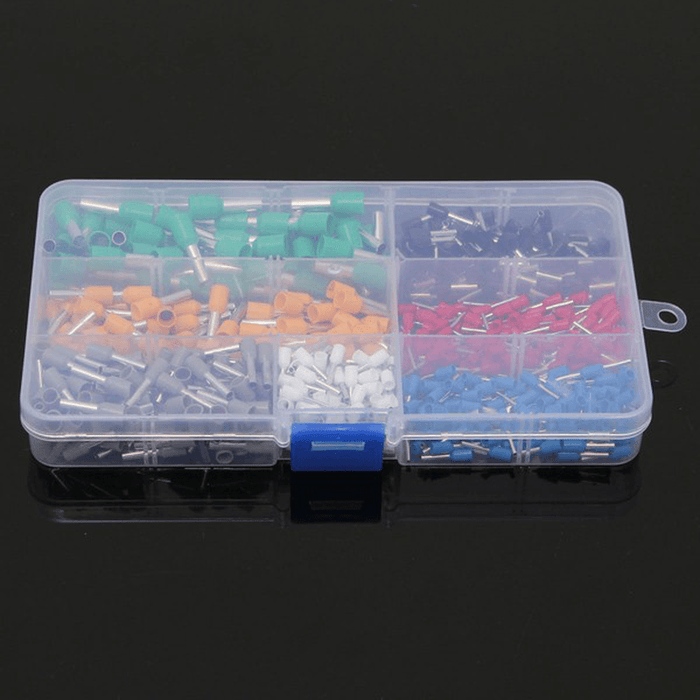 600Pcs Insulated Cord End Terminal Boots Lace Cooper Ferrules Kit Set Wire Copper Crimp Connector