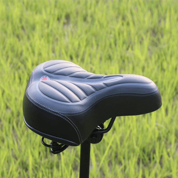 BIKIGHT Anti-Slip Anti-Vibration Comfortable Soft Double Spring Steel Skeleton Base Bike Saddles