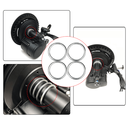 BIKIGHT 4PCS Spacer 9.6Mm Ebike Conversion Kit Parts for Bafang BBS01/BBSHD TSDZ 2 Mid Drive Motor Bottom Bracket Fitting