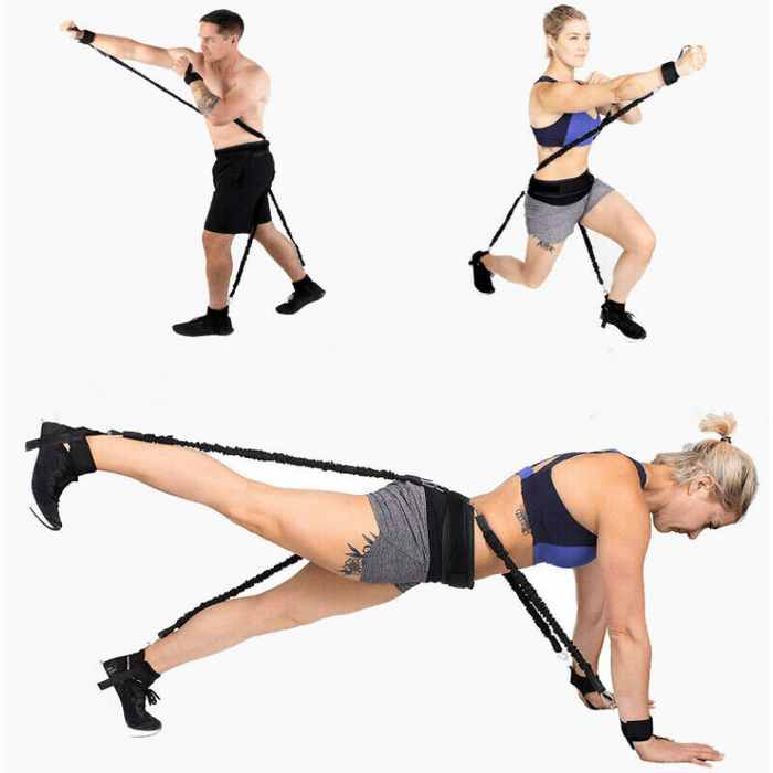 Sports Fitness Resistance Bands Set Boxing Bouncing Strength Training Equipments