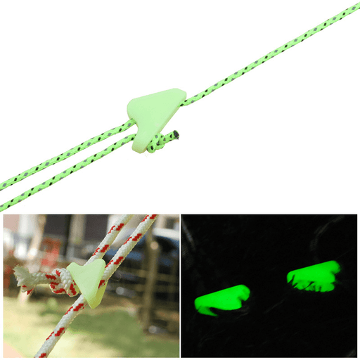 Outdoor Nightglow Luminous Rope Cord Fastener Adjustable Triangle Buckle Tent Canopy Accessories