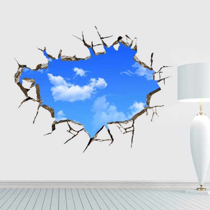 Miico 3D Creative PVC Wall Stickers Home Decor Mural Art Removable Sky Landscape Wall Decals
