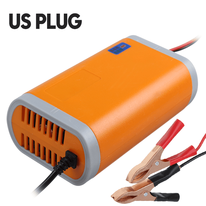 12V Smart Fast Charging Lead-Acid Battery Charger Maintainer for Car Motorcycle