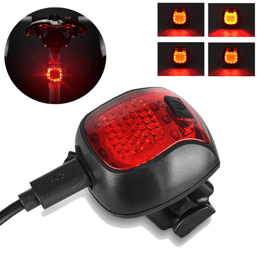 BIKIGHT 5-Modes 180° Widen Lighting Mini LED Bicycle Tail Light USB Rechargeable Bike Rear Lights Safety Warning Night Cycling