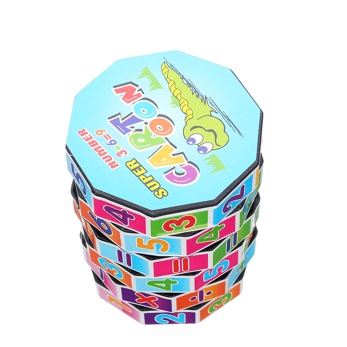 Cylindrical Magic Cube Digital Puzzle Plastic Children Game Toy Early Education Learning