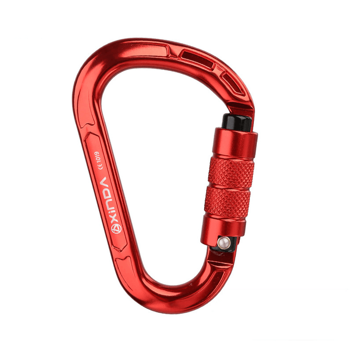 XINDA 8123TN Aluminum Alloy Carabiner 8KN 25KN Pull Outdoor Climbing Hanging Buckle Hook Keychain