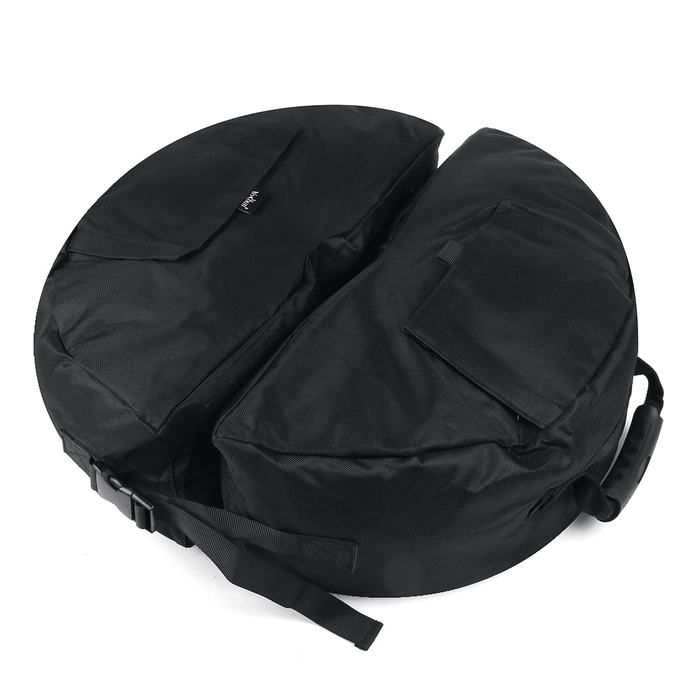 51X20Cm Black Oxford Cloth round Sandbag for Outdoor Tent Support Umbrella Sunshade Base Fixed Sandbag