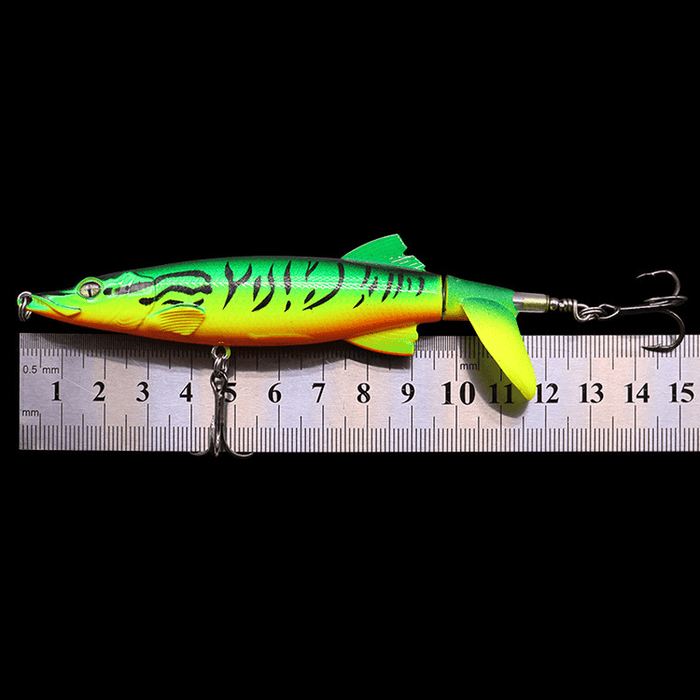 ZANLURE 13.5CM 15.4G Fishing Lures Set ABS Lead Fish Jig Simulation Rotatable Hard Lures with Fish 2 Hooks