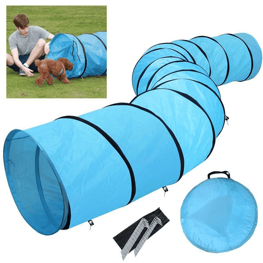 5.2M 210D Outdoor Pet Training Tunnel with Storage Bag Dog Cat Sport Running Space Stable Toys