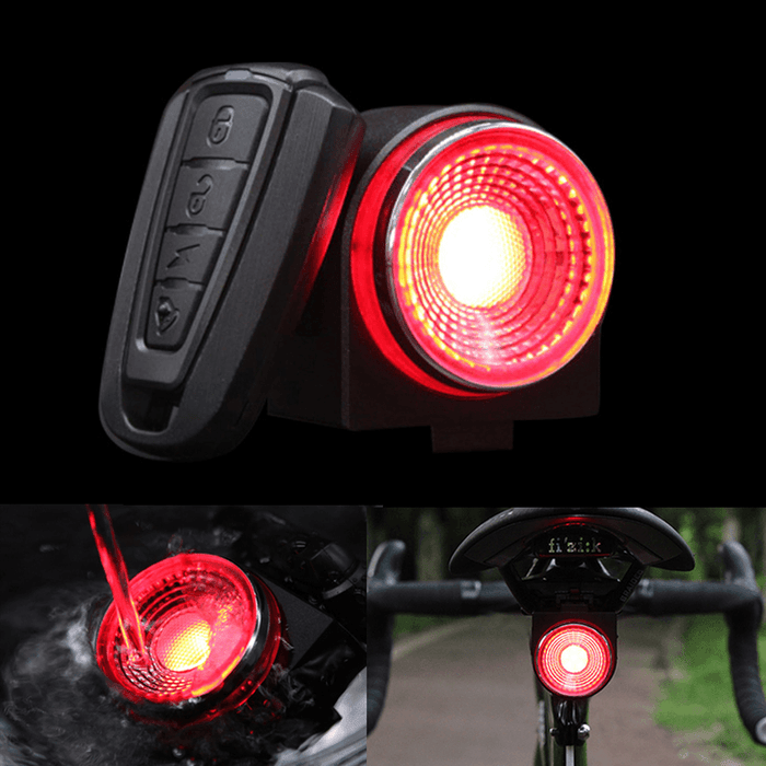 ANTUSI A8 108Db Burglar Alarm Tail Light 40LM Smart Light Sensor Brake Sensor Anti-Thief Bike Taillight IP65 Waterproof USB Rechargeable MTB Road Bicycle Electric Scooter E-Bike Rear Light